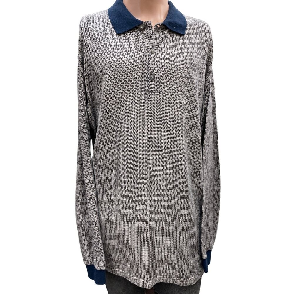 Cotton Mill Men's Long Sleeve button down shirt Size L SKU 1108